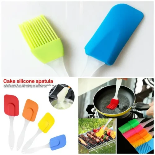 2 Pieces Silicone Oil Brush - Multi Color