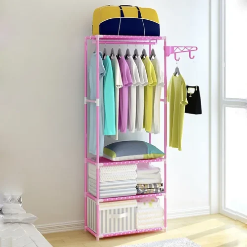 Beauty Land Korean Multipurpose 3 Layer Cloth Organizer Rack Wardrobe