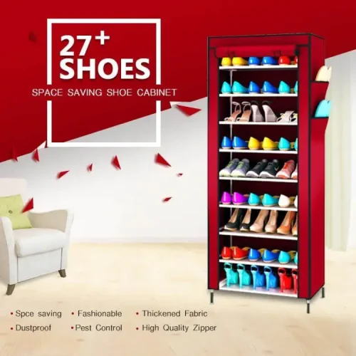 Steel Portable Multi Utility Shoe Rack - 9 Shelf